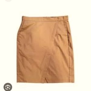Banana Republic Camel Faux Wrap Skirt Size 8 Petite